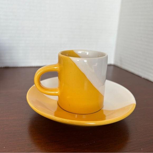 Set of 3 Yably Colourful Funny Face Expresso Cups and Saucers - Picture 6 of 12